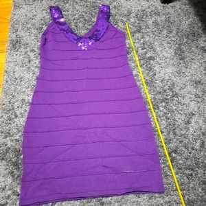 BRAND NEW!!! Purple SAY WHAT? BodyCon Dress w/ Sequins (Size: Juniors Large)